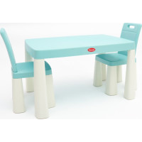 DOLONI Plastový stolík so stoličkami modro-biely
