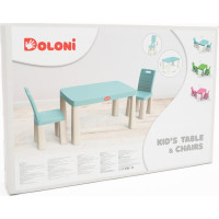 DOLONI Plastový stolík so stoličkami modro-biely