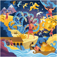 RAVENSBURGER Puzzle 12 Heraklových úloh 64 dielikov