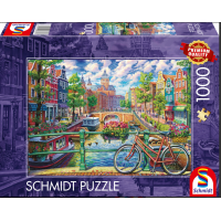 SCHMIDT Puzzle Kúzlo amsterdamského kanála 1000 dielikov