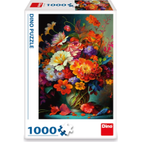 DINO Puzzle Kvety vo váze 1000 dielikov