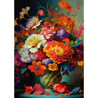 DINO Puzzle Kvety vo váze 1000 dielikov