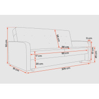 Rozkladacia pohovka BRESCIA (4 varianty)