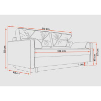 Rozkládací pohovka MONZA (7 variant)