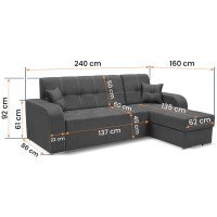 Rohová sedacia súprava SOLUŇ (viac variant)