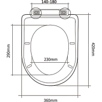Aqualine VITO WC sedátko, Soft Close, Easy Take, biela PCS105