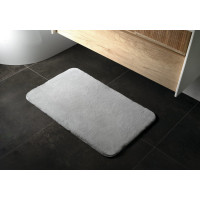 Gedy FUZZY kúpeľňová predložka, 60x100cm, 100% polyester, protišmyk, šedá 96FY100608