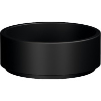 Kerasan OKE keramické umývadlo na dosku, Ø 40cm, čierna mat 554131