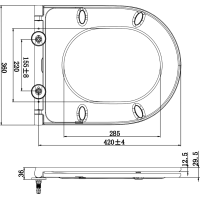 Sapho PACO WC sedátko, SLIM, Soft Close, Easy Take, biela PCS1014