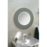 Sapho LUMIRO STRIP okrúhle zrkadlo s LED osvetlením v ráme ø 75cm, verde LR750-4444S