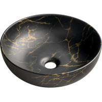 Sapho RONDANE keramické umývadlo na dosku Ø 41cm, portoro mramor AR435PT