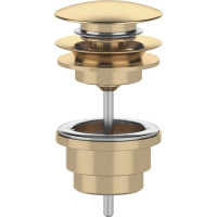 Sapho Umývadlová výpusť 5/4“, click-clack, veľká zátka, 10-65mm, zlato mat CV100219