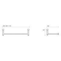 Kerasan THE NEW YORKER závesná konštrukcia pre umývadlo 80cm, chróm 927290