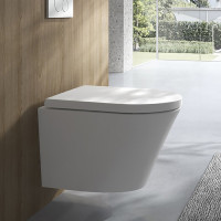 Sapho PACO závesná WC misa, Vortex Rimless, 36x53cm, biela PZ1012V