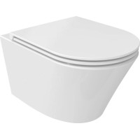 Sapho PACO SHORT závesná WC misa, Rimless, 36x47, 5cm, biela PZ1012SH