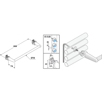 Aqualine Sušiak uterákov na vykurovacie telesá 46cm rovný, čierna mat IDR-50B