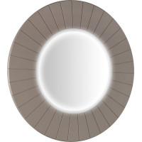 Sapho LUMIRO STRIP okrúhle zrkadlo s LED osvetlením v ráme ø 75cm, agila LR750-4343S