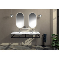 Sapho SKA konzola pod umývadlo/dosku 140x22x51cm, čierna mat SKA840