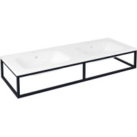 Sapho SKA konzola pod umývadlo/dosku 140x22x51cm, čierna mat SKA840