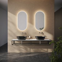 Sapho SKA konzola pod umývadlo/dosku 180x22x51cm, čierna mat SKA880