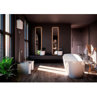 Kerasan THE NEW YORKER WC misa stojaca pre vysokú nádržku, 36, 5x60cm, spodný/zadný odpad, biela 561801-1