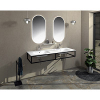 Sapho SKA konzola pod umývadlo/dosku 180x22x51cm, čierna mat SKA880