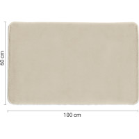 Gedy FUZZY kúpeľňová predložka, 60x100cm, 100% polyester, protišmyk, tortora 96FY100666