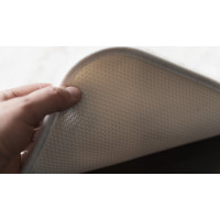 Gedy FUZZY kúpeľňová predložka, 60x100cm, 100% polyester, protišmyk, šedá 96FY100608