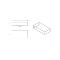 Sapho SKA konzola pod umývadlo/dosku 100x22x51cm, čierna mat SKA810