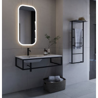 Sapho SKA konzola pod umývadlo/dosku 100x22x51cm, čierna mat SKA810