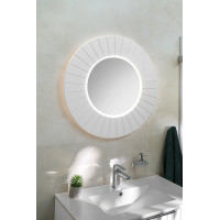 Sapho LUMIRO STRIP okrúhle zrkadlo s LED osvetlením v ráme ø 75cm, biela mat LR750-3131S