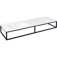 Sapho SKA konzola pod umývadlo/dosku 160x22x51cm, čierna mat SKA860