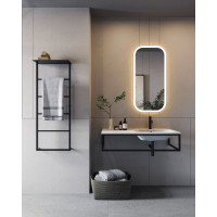 Sapho SKA konzola pod umývadlo/dosku 100x22x51cm, čierna mat SKA810