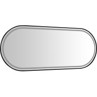 Sapho KAIRA oválne zrkadlo s LED osvetlením 120x50cm, čierna mat KA500