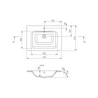 Sapho ARECA umývadlo, liaty mramor, 71x51, 5cm, biela AC071