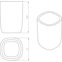 Gedy YLENIA pohár na postavenie, ružová YL9810