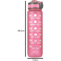 Fľaša na vodu 1l - ružová