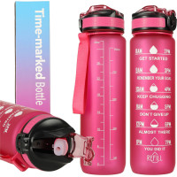 Fľaša na vodu 1l - ružová