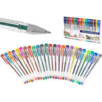 Farebné trblietavé gélové perá - sada 25 ks