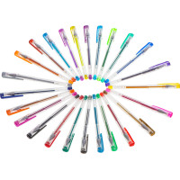 Farebné trblietavé gélové perá - sada 25 ks