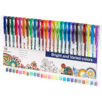 Farebné trblietavé gélové perá - sada 25 ks