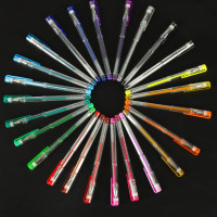 Farebné trblietavé gélové perá - sada 25 ks