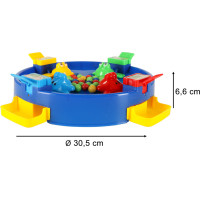 Arkádová hra Hladné žaby pre 4 hráčov - modrá