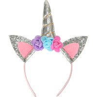 Karnevalový kostým Jednorožec - strieborný