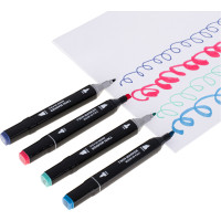 Obojstranné liehové fixy v púzdre 80 ks + stojan