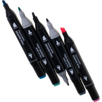 Obojstranné liehové fixy v púzdre 80 ks + stojan