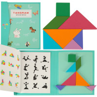 Drevený magnetický tangram