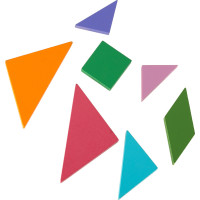 Drevený magnetický tangram