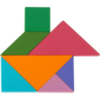 Drevený magnetický tangram
