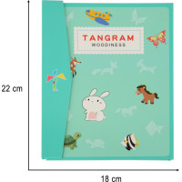 Drevený magnetický tangram